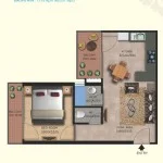 Lotus-Affordable-Housing-1-BHKD-Floor-Plan