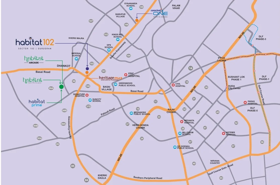 Conscient Habitat 102 Location Map